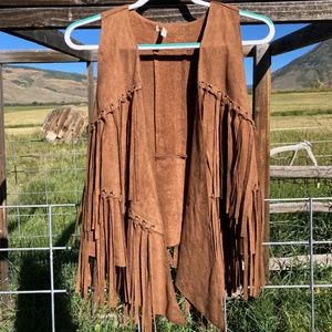 Brown Fringe Vest
